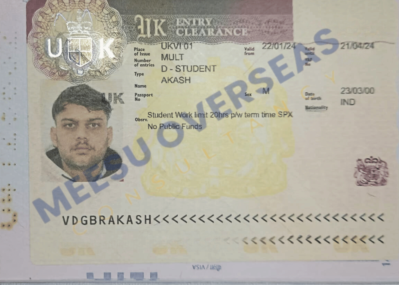 Akash UK Visa