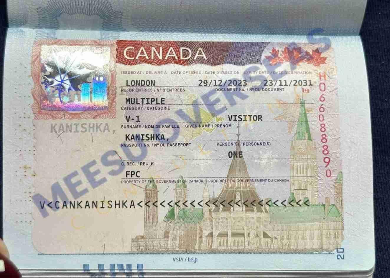 Kanishka Canada Visitor Visa