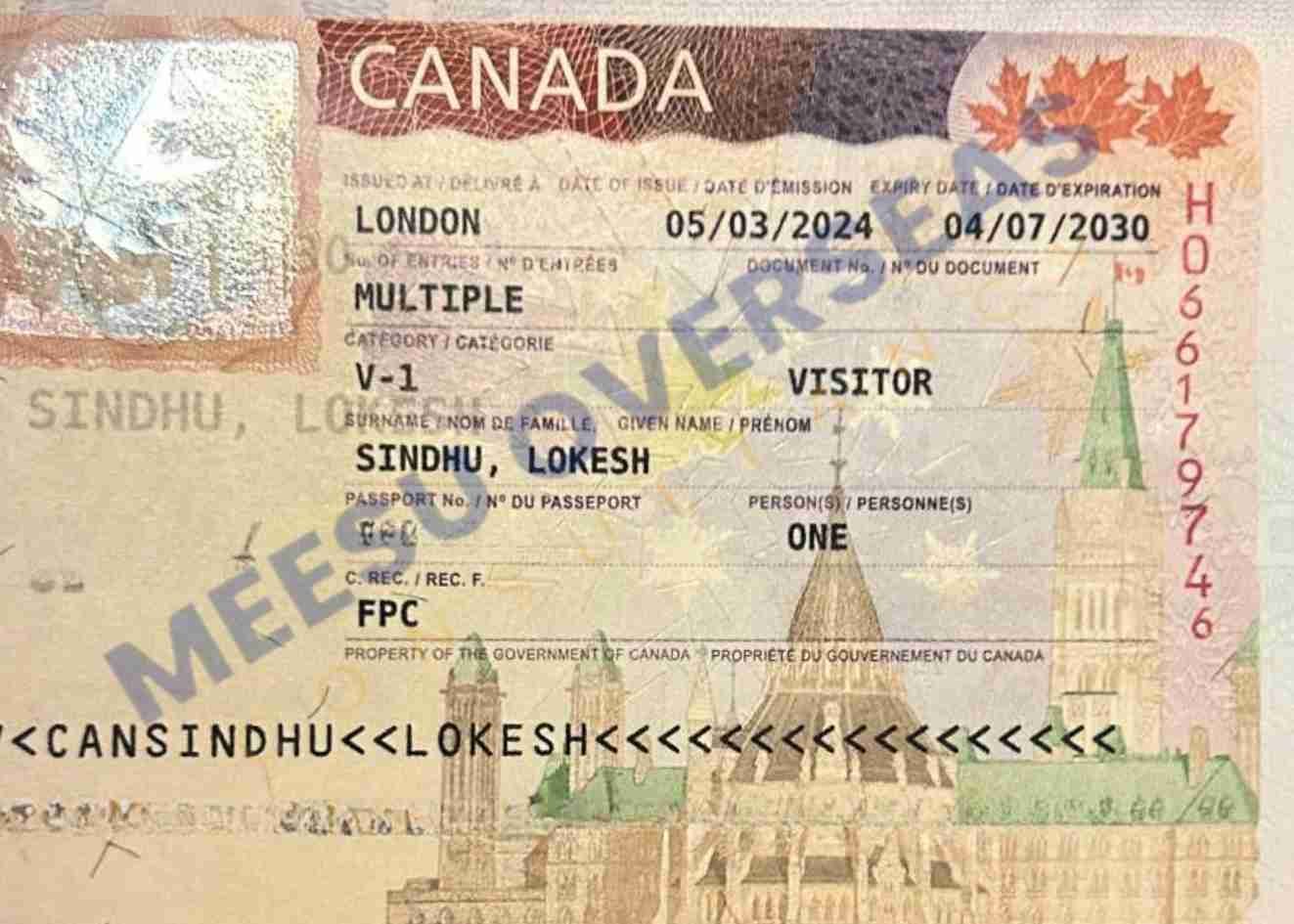 Lokesh Sindhu Canada Visitor Visa