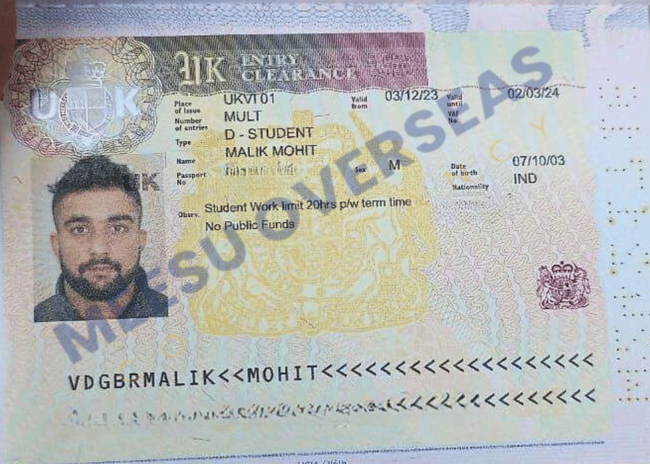 Mohit Malik UK Visa