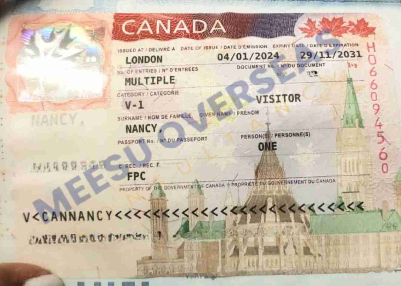 Nancy Canada Visitor Visa