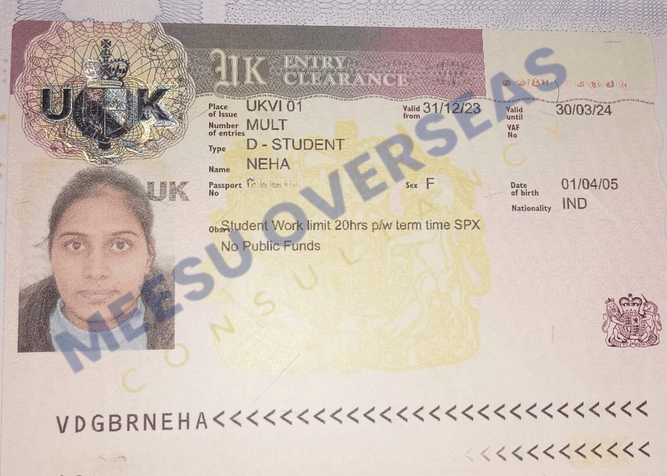 Neha UK Visa