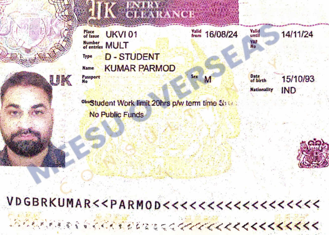 Parmod Kumar UK Visa