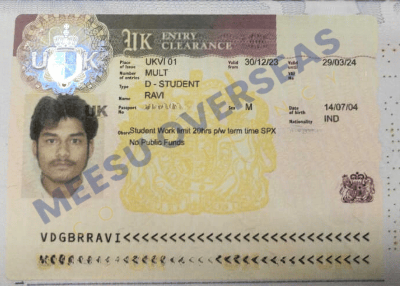 Ravi UK Visa