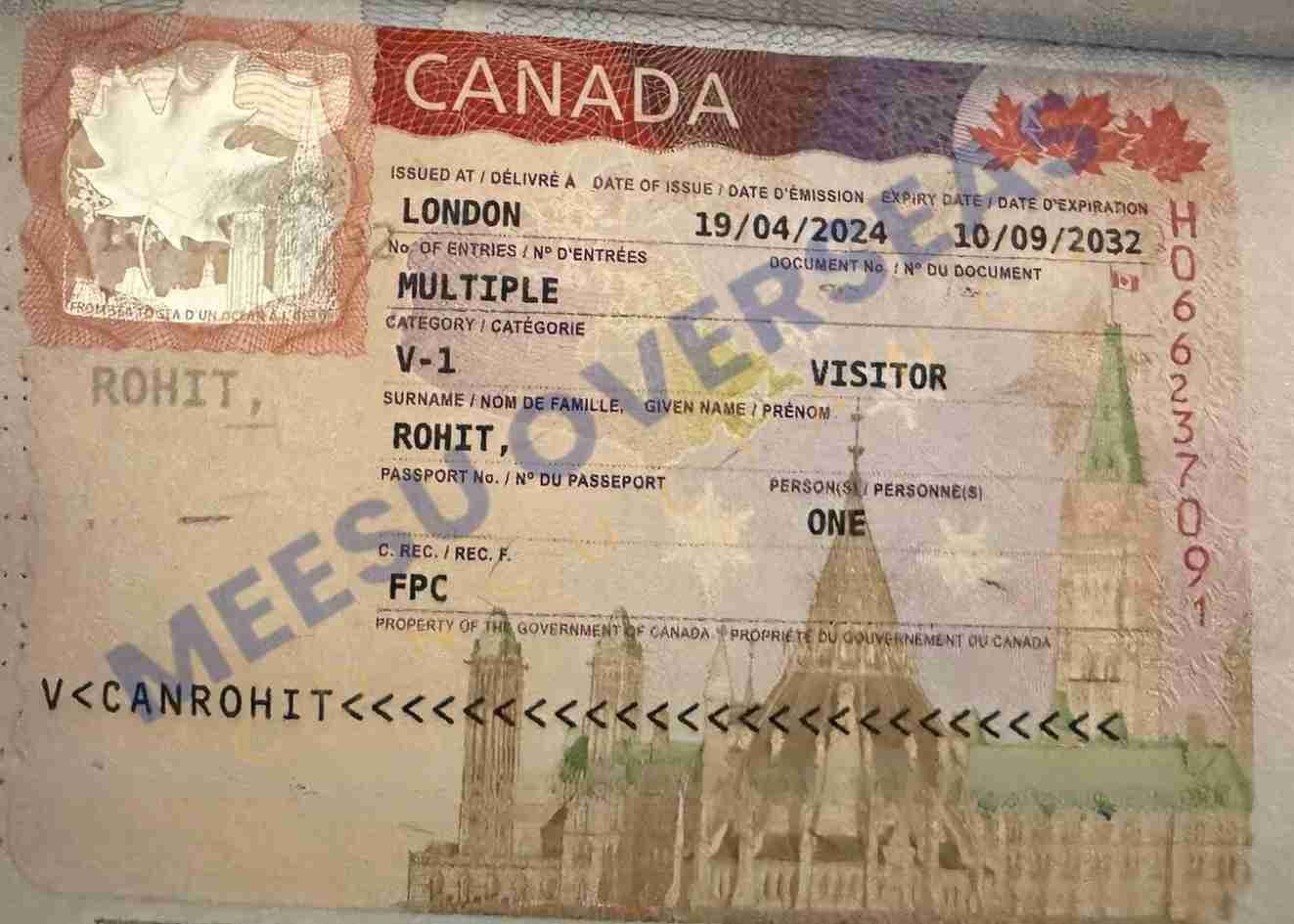 Rohit Canada Visitor Visa