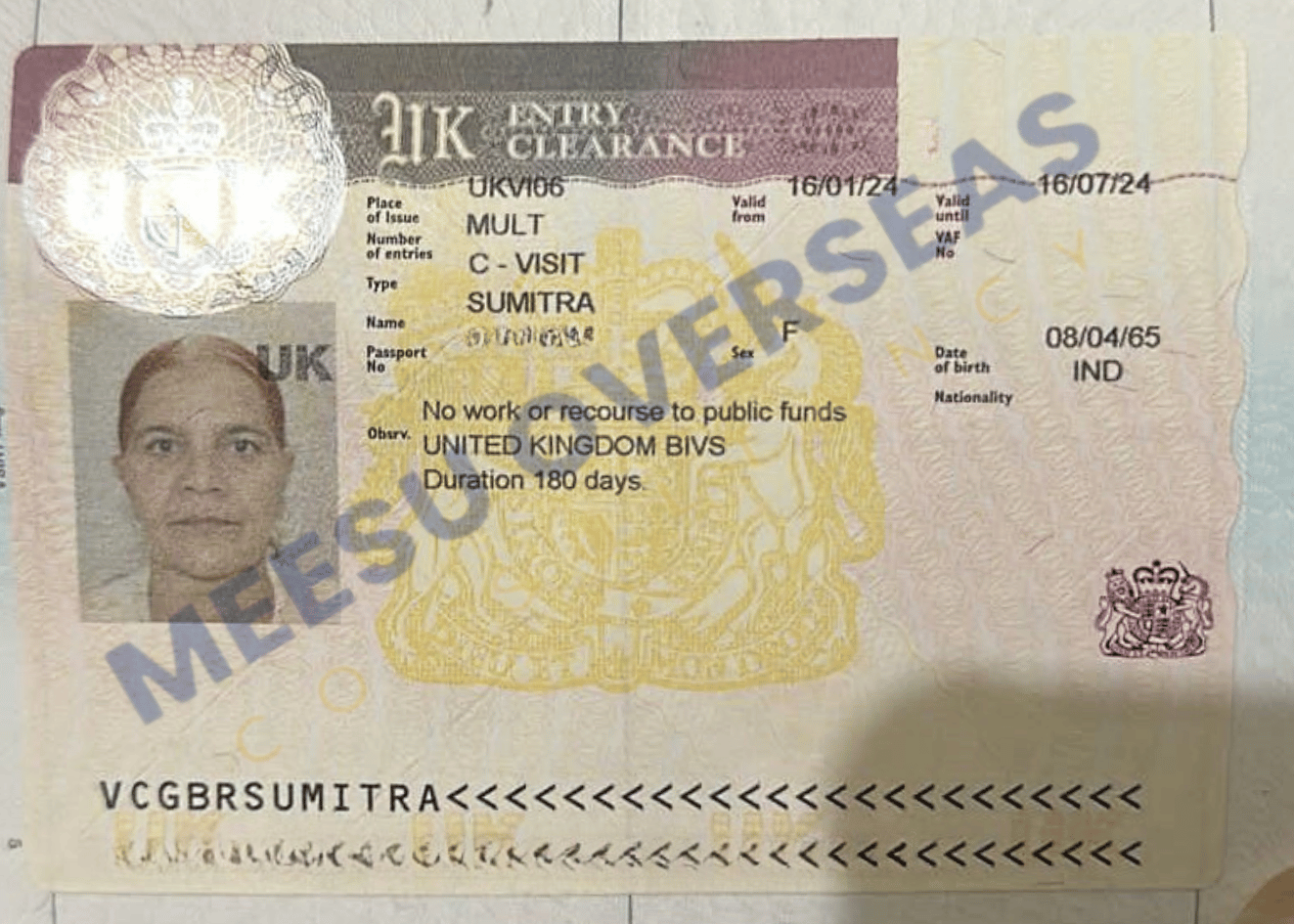 Sumitra UK Visa