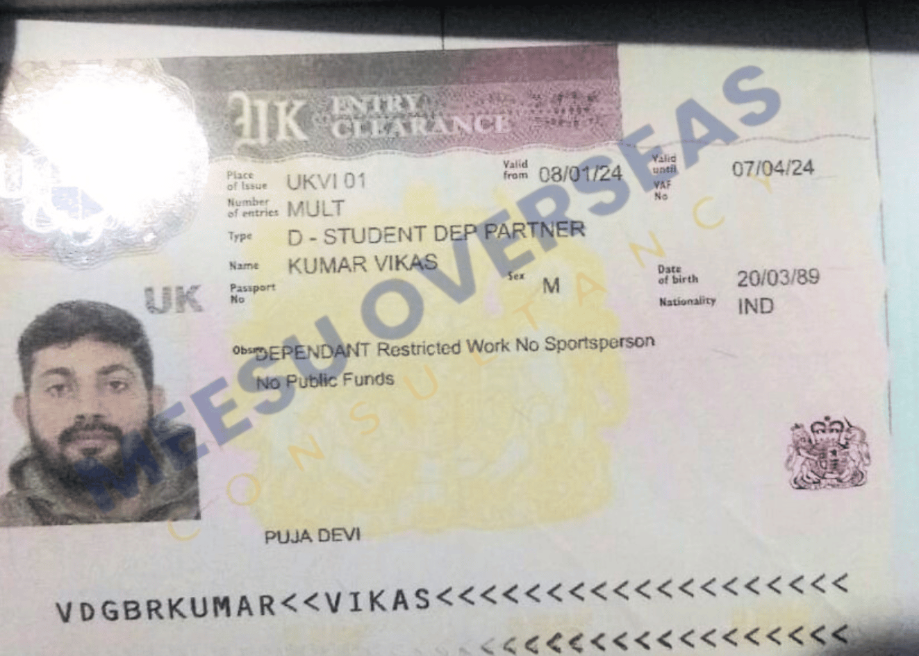 Vikas Kumar UK Visa