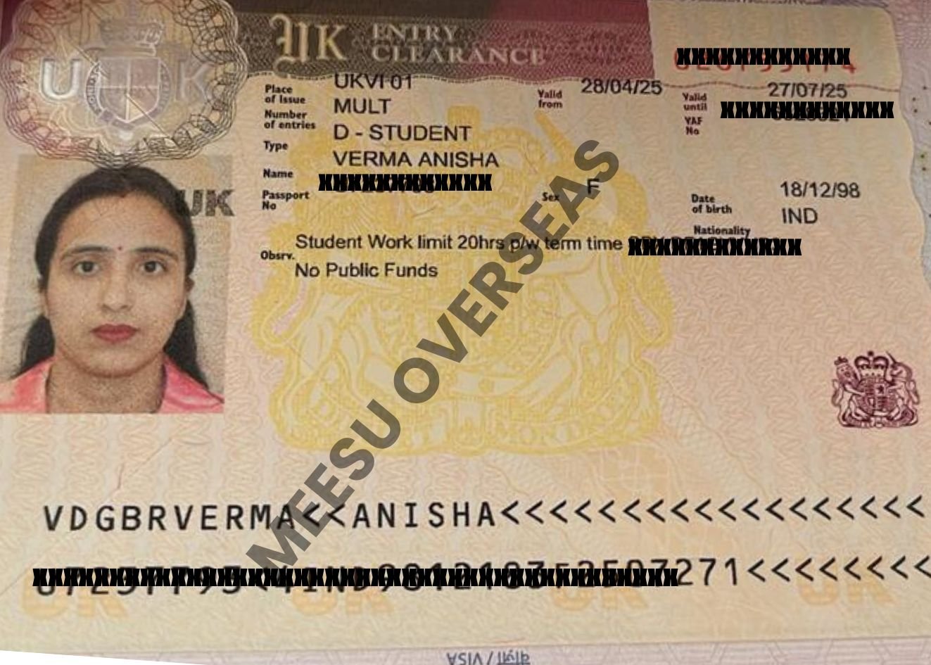 Anisha Verma Uk Study Visa